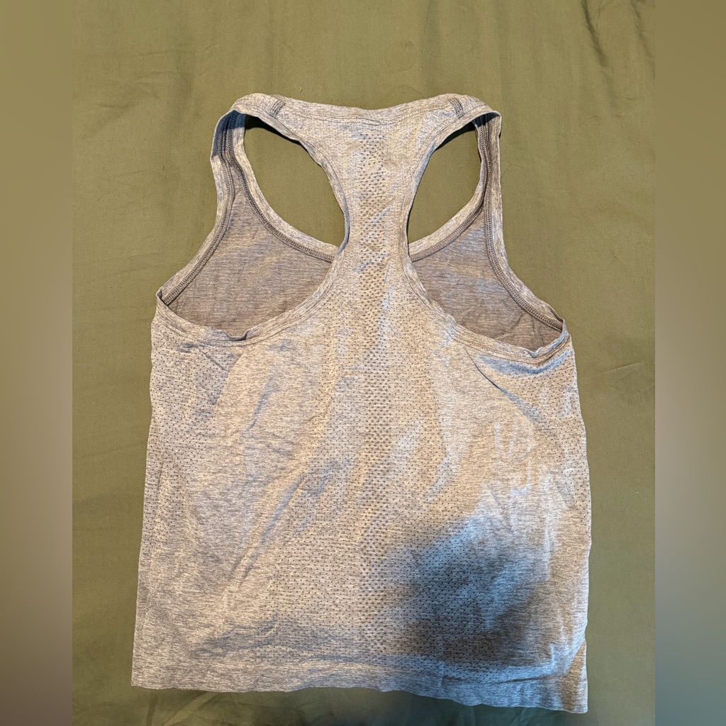Lululemon Athletica Grey Swiftly Tech Racerback Waist Length Tank
